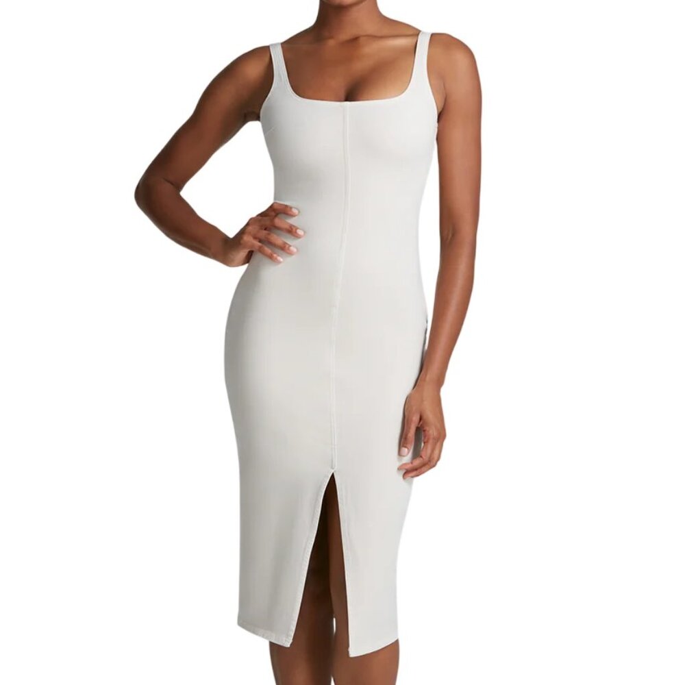 Commando Do It All Denim Midi Tank Dress- DNM300 (Porcelain)